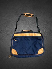 Vintage LL Bean Messenger Bag w/ Leather Trim Strap And Luggage Tag Laptop Case picture