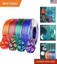 Multicolor 3D Printer Filament Bundle - Precision Silk PLA 1.75mm, 800g Total picture
