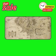 Lord of the Rings LOTR Middle Earth Map, Gaming Desk Mat Mouse Pad Playmat SP69N picture