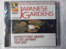 retro 1994 CD-Rom - Japanese Gardens royalty free images - use as you see fit picture