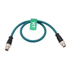 M12 8 Pin XCoded To 8 Pole XCoding Gigabit Ethernet Cat7e Cable 50cm picture