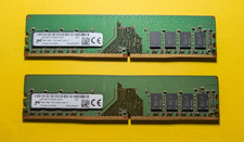 Micron 8GB 1Rx8 PC4-2400T-UA2-11 MTA8ATF1G64AZ-2G3E1 Desktop RAM Memory (Pair) picture