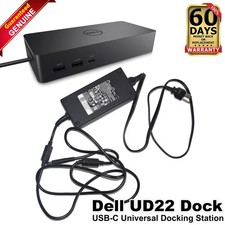 Dell Universal Docking Station UD22 USB-C Dual 4K DisplayPort HDMI 130W Adapter picture