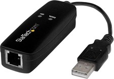 StarTech USB 2.0 Fax Modem 56K V.92 External Dial Up Adapter Dongle TAA picture