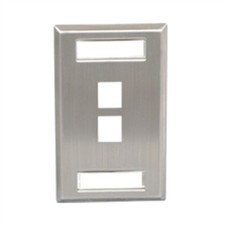Faceplate id stainless 1-gang 2-port picture