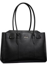 LOVEVOOK Laptop Tote Bag for Women, 15.6 Inch Waterproof Leather Computer Purse picture