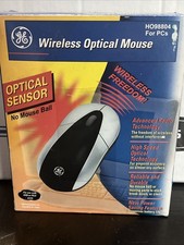 GE Vintage Wireless Optical Mouse + Receiver Model HO98804 picture