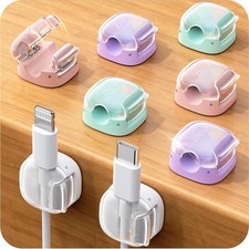 Cord Organizer, 8 Pack Cable Clips [1s Lock & Strongest Adhesive] Spring Cable M picture