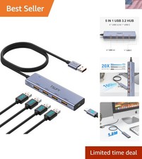 Sleek USB Hub 3.2 - 10Gbps Fast Data Transfer with Aluminium Design & 4ft Cable picture