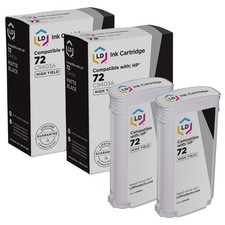 2PK LD Reman C9403A Compatible With HP 72 Ink Cartridge Matte Black T1100 T1100 picture