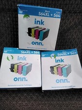 3 Packs ONN  COMBO INK 564 Xl Black + 564 Color-Pack of 4 Compatible w/HP New picture