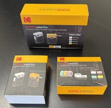 Kodak Label Era M50 Yellow Instant Label Printer Cartridge Paper Bundle picture