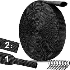 26 Ft3/8 Inch 21 Heat Shrink Wire Loom Braided Cable Sleeves,Heat Resistant F... picture