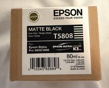 T5808 Genuine Epson Pro 3800 3880 Matte Black Ink T580800 w/exp 2014 picture