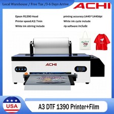 A3 EPSON 1390 DTF Flatbed Printer Direct to Film Tshirt Heat Transfer Printer US picture