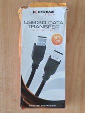 Xtreme Tech USB 2.0 Data Transfer Male to Male Cable 6ft Black PAC2-1017-AST picture