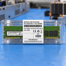 Micron 16GB DDR4 2666 2Rx8 ECC RDIMM Server RAM MTA18ASF2G72PDZ-2G6D1SK picture