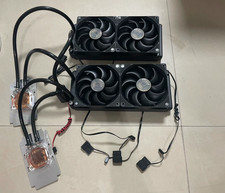 Tesla V100 SXM2 Dual GPU Water Cooling Kit 2x Aluminum Block 2x 240mm Radiator picture