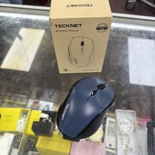 TeckNet Bluetooth Wireless Optical Mouse 1600 DPI 6-Button EWM01308 Blue picture