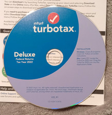 Intuit TurboTax Deluxe 2022 Federal Returns Tax CD for Windows/Mac picture