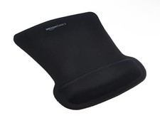 Amazon Basics Rectangular Gel Computer Mouse Pad with Wrist Rest, Black picture