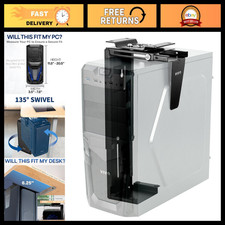 Under Desk & Wall PC Mount for Office - Adjustable Monitor Holder, Space-Saving picture