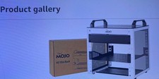TECMOJO 4U 10IN MINI NETWORK SERVER RACK TRANSLUCENT SIDE TOP HANDLES WHITE NEW picture