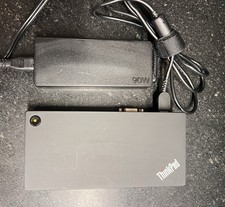 Lenovo ThinkPad USB-C Dock Type 40A9 DK1633 w/ 90W AC Adapter 45N0247 03X7194 picture