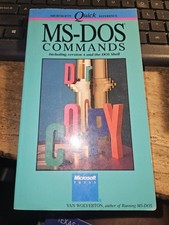 VINTAGE 1990 MICROSOFT MS-DOS COMMANDS VERSION 4 DOS SHELL BOOK picture