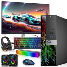 Dell RGB Gaming PC i5-8th 32GB Ram 1TB SSD AMD RX550 24” LED RGB-KB&M Windows 11 picture