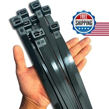Yoyoellafa Black Zip Ties Heavy Duty 20 Inch Outdoor, 250lb Extra Large Cable picture