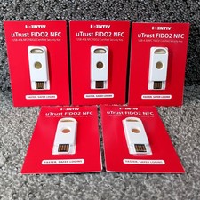 LOT 5 IDENTIV uTrust FIDO2 NCF USB-A Certified Security Key P/N 905601 _ NEW picture