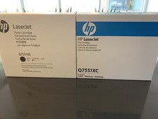 HP Q7551XC 51X Black Toner Cartridge Lot of 2 Genuine LaserJet P3005 M3027 M3035 picture