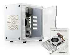 ElectroCookie Mini PC Case for Raspberry Pi 5 – Side Door Access with Official A picture