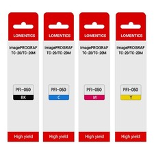 LOMENTICS PFI-050 Pigment Ink Tank 70ML (4-Pack, Black Cyan Magenta Yellow) picture