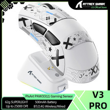 ATTACK SHARK V3 PRO 62g Superlight Wireless Gaming Mouse, RGB Charging Dock picture