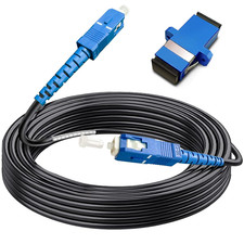 50Ft SC to SC Fiber Optic Patch Cable, Outdoor Armored Single Mode SC/UPC picture
