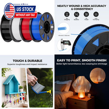 Petg Filament 1.75mm 4kg Black White Blue Red Impact Toughness Glossy Finish picture