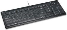 Slim Black Usb Keyboard With Scissor Keys Numeric Keypad Media Controls picture