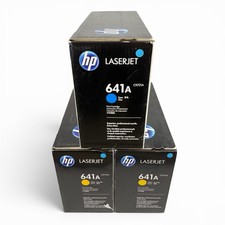 Genuine HP 641A Toner Cartridge Lot (C + 2Y) OEM Factory Sealed picture