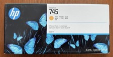 HP 745 Yellow 300ml Genuine OEM Ink DesignJet NEW Factory Sealed *EXP 2027* picture