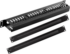 VCELINK 1U Server Rack Cable Management 24-Slot (1-Pack) and Metal Brush...  picture