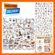 Halloween Ghost Stickers Pack 200 Waterproof Decals for Laptops Water Bottles picture