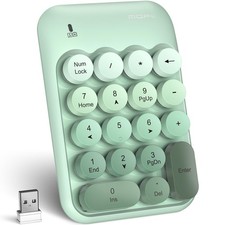 Green Gradient 2.4G Wireless Number Pad 18 Keys Numeric Keypad Numpad Laptop picture