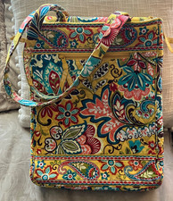 💕Vera  Bradley Provencial Yellow Floral Laptop Travel Bag EUC picture