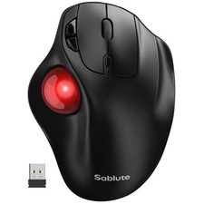 SABLUTE MAM2 Wireless Trackball Mouse, Rechargeable Ergonomic Mouse with Thumb C picture
