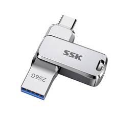 SSK 256GB Dual USB Flash Drive USB-C Thumb Drive Memory Stick up to 220MB/s picture