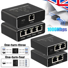 RJ45 Gigabit Ethernet Splitter 1000Mbps LAN Network Internet 1 to 2 Out Adapter picture