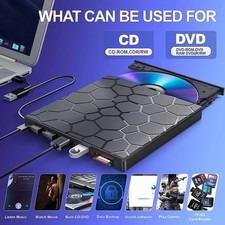 USB 3.0 Slim External CD DVD Drive Disc Player Burner Writer For Laptop PC Mac picture