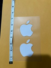 Apple Macintosh logo decal sticker white color 2 picture